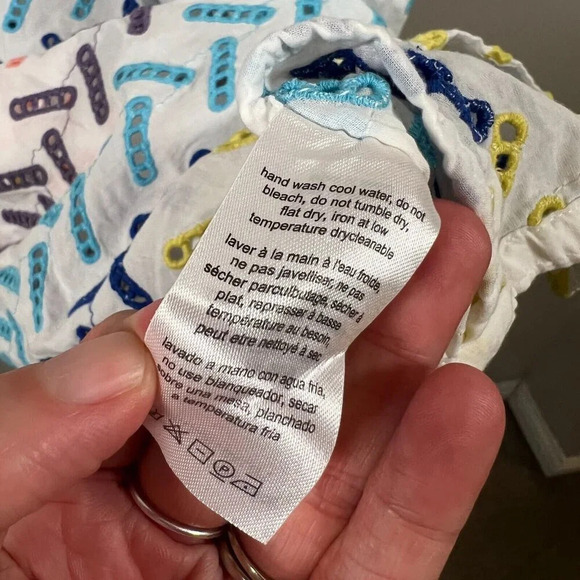 Onia Marina Swim Dress Size Large Cover-Up Geo Stitch Vacation Resort Wear Beach - Picture 10 of 10